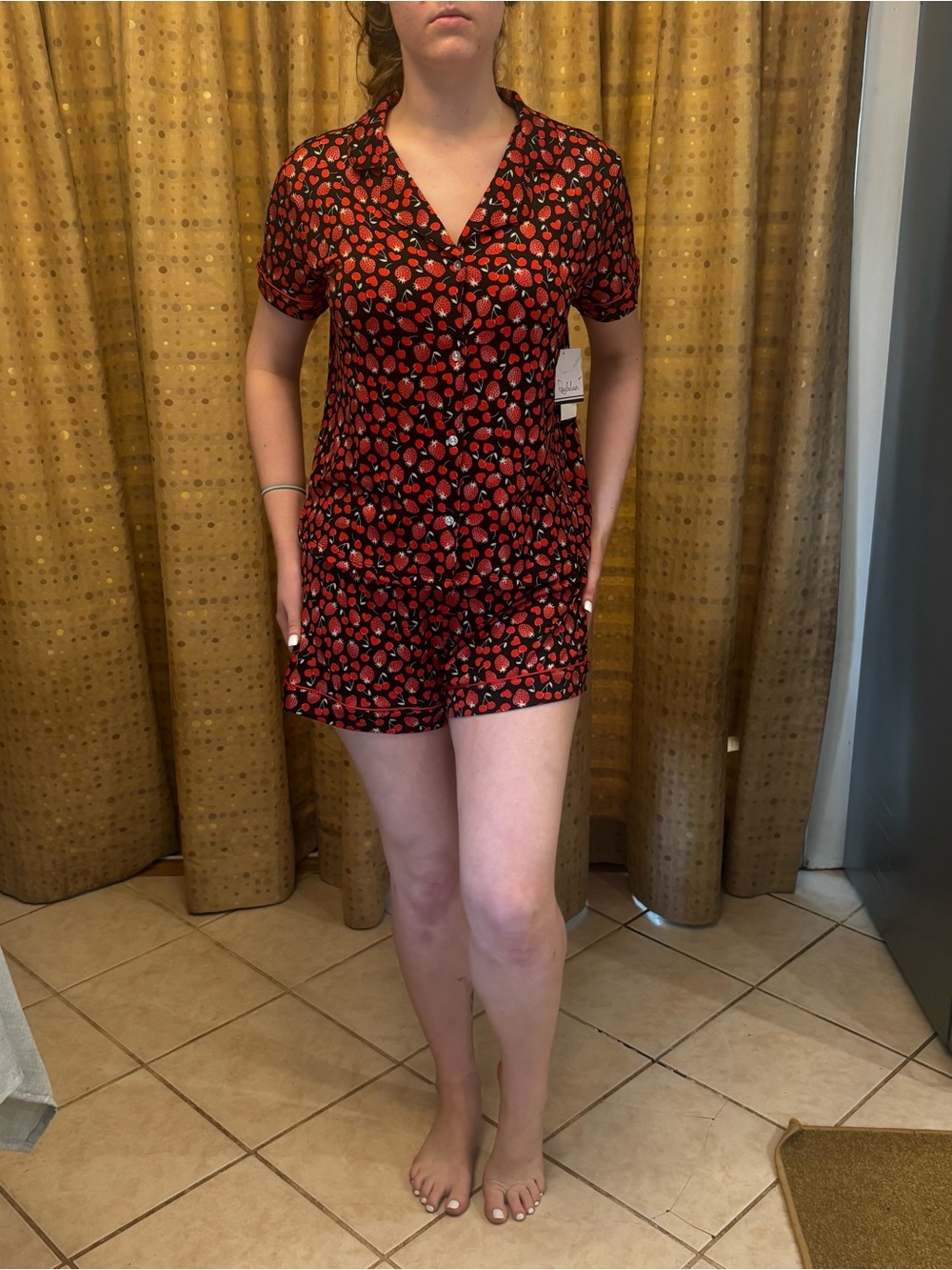 Brand New strawberry PJ short set